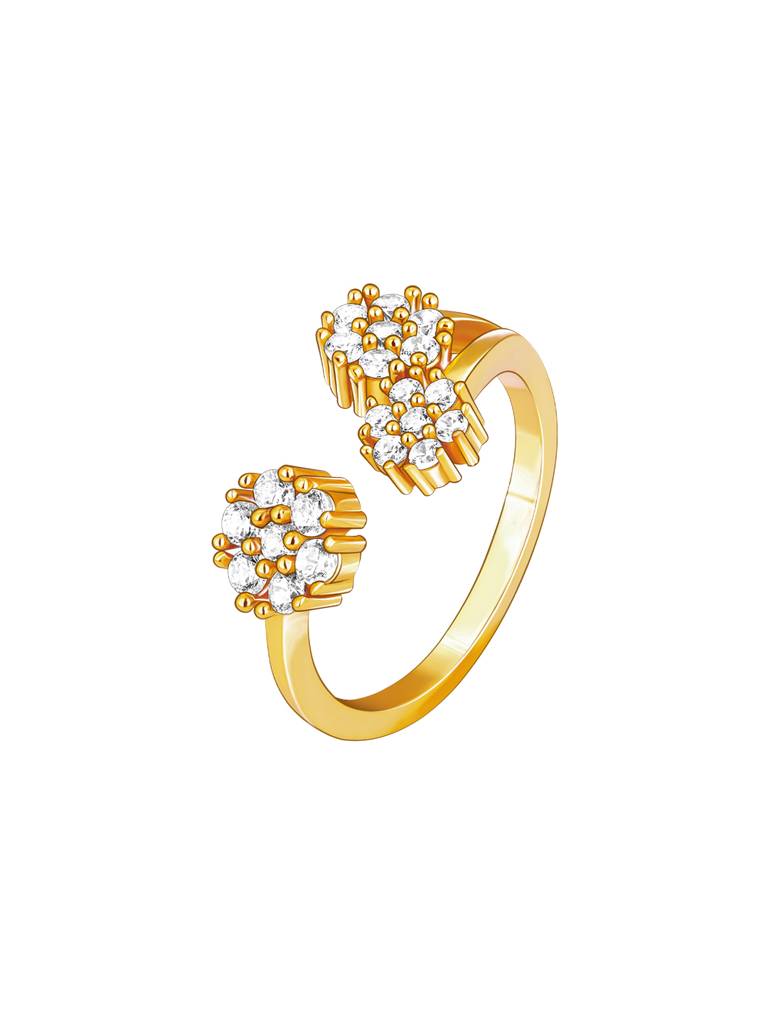 GIVA 925 Sterling Silver Anushka Sharma Golden Starry Night Ring