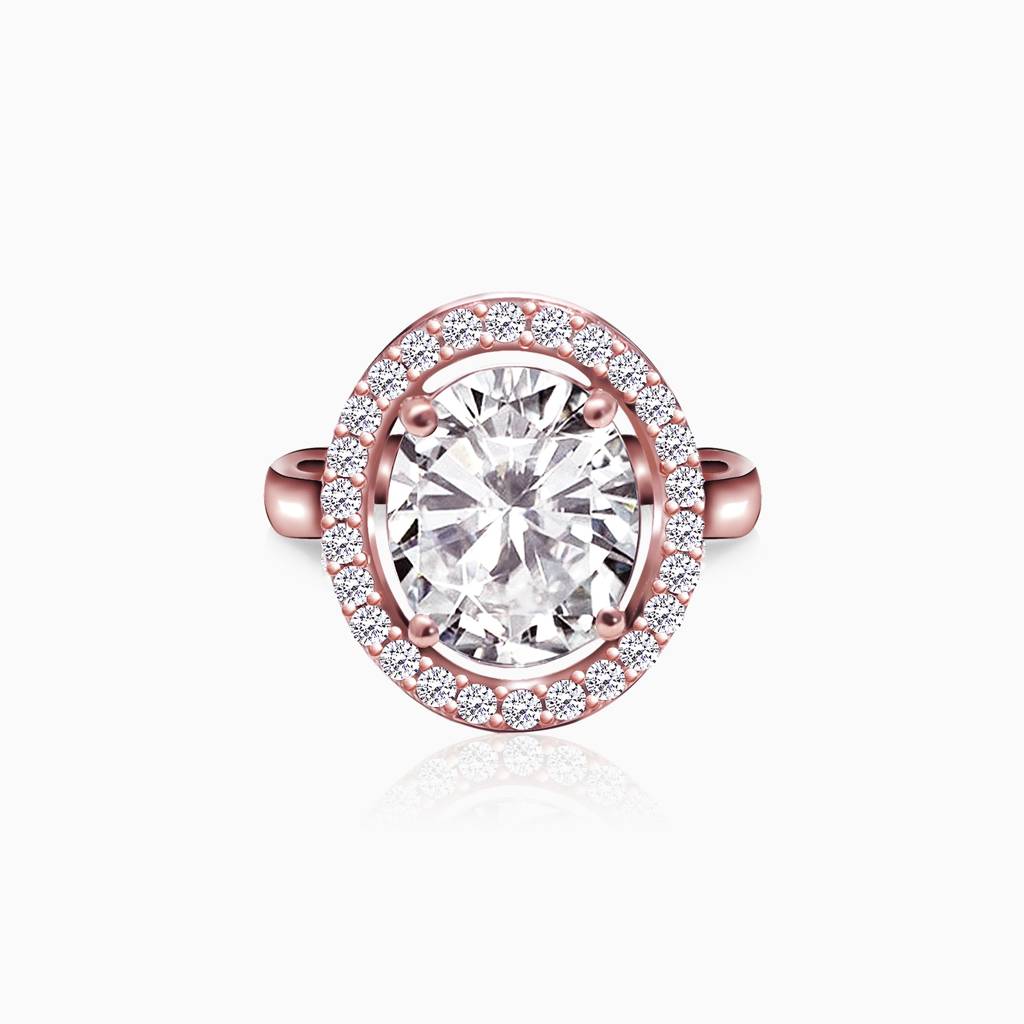 925 Silver Rose Gold Classic Set| Gifts For Women And Girls : ER01276PD01233R075