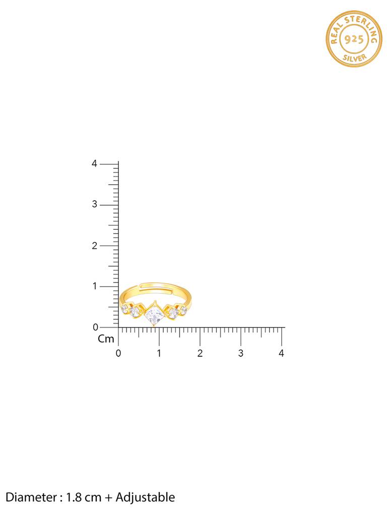 GIVA 925 Sterling Silver Golden Just a Dream Ring