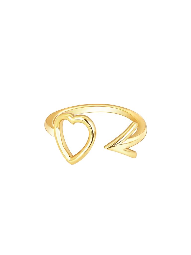 GIVA 925 Sterling Silver Golden Cupid Love Ring