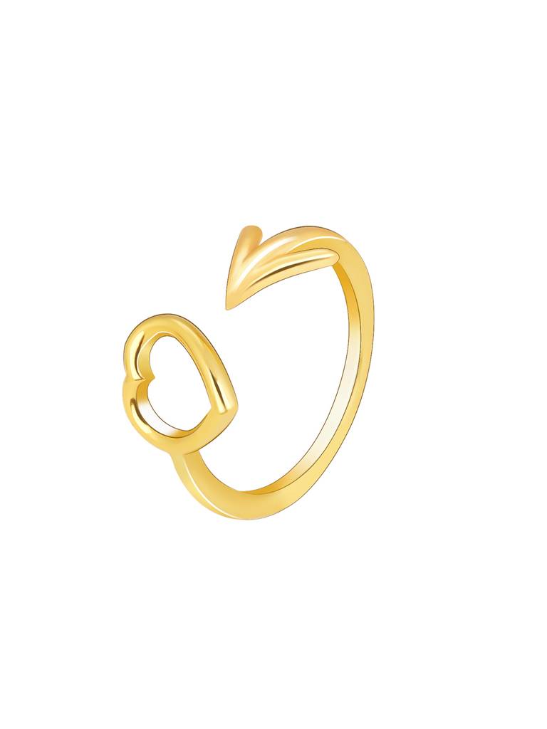 GIVA 925 Sterling Silver Golden Cupid Love Ring