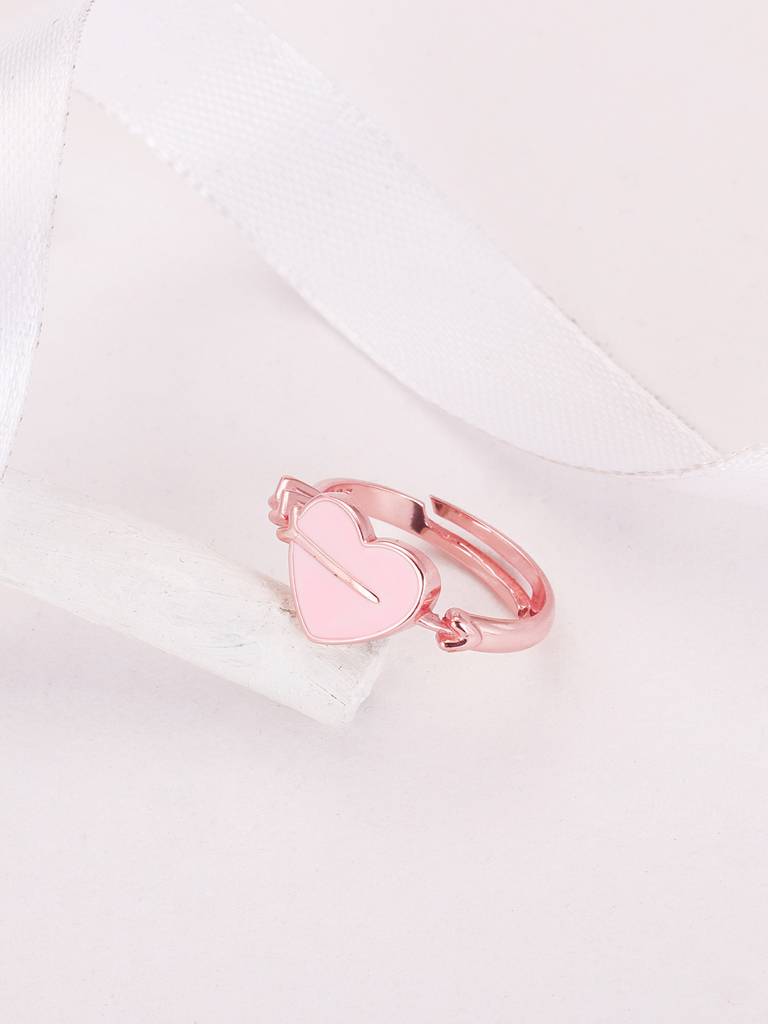 GIVA 925 Sterling Silver Rose Gold Romantic Rapture Ring