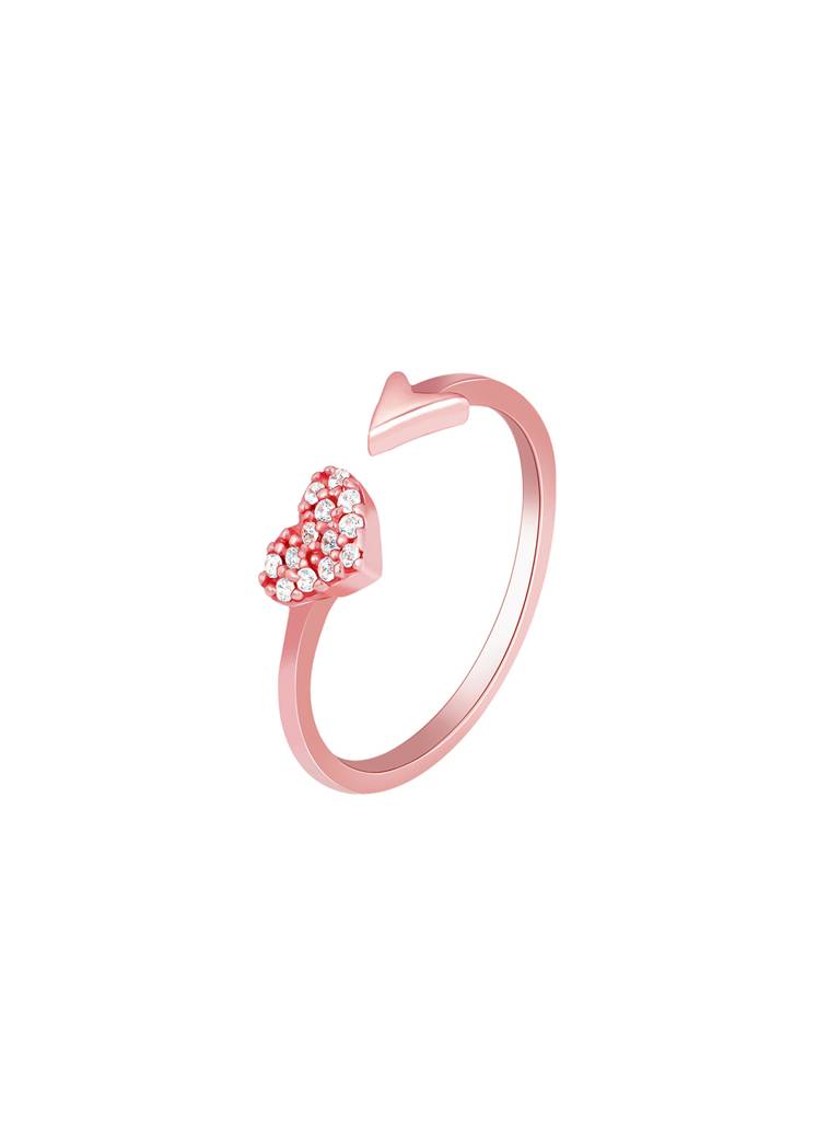 GIVA 925 Sterling Silver Rose Gold Cupids Conquest Ring
