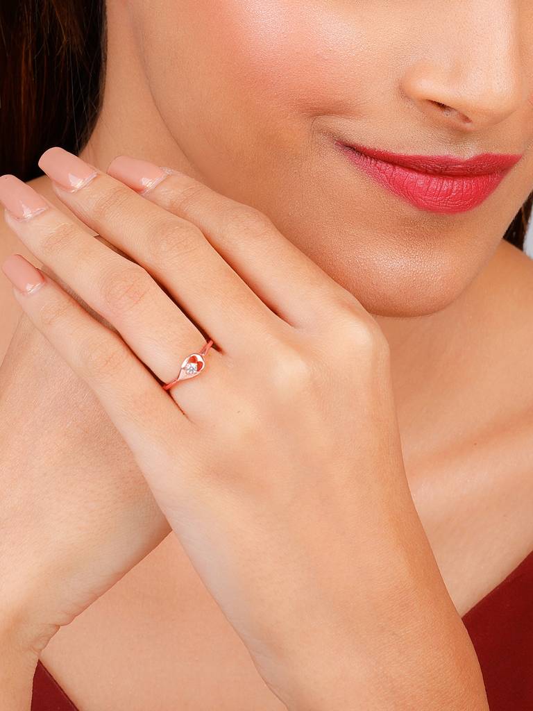 GIVA 925 Sterling Silver Rose Gold Finally Found You Ring