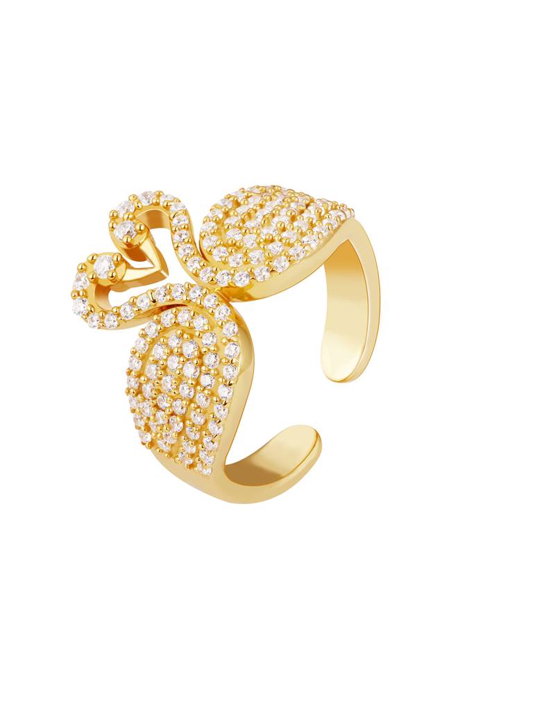 GIVA 925 Sterling Silver Golden Swan Love Ring