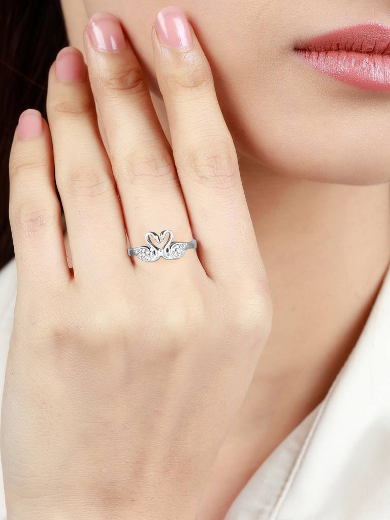 GIVA 925 Sterling Silver Swim In Love Ring