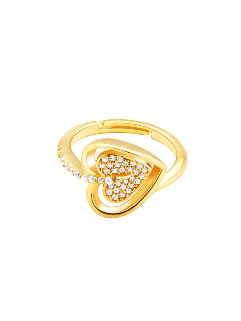 Giva 925 Sterling Silver Golden Falling For Your Heart Ring