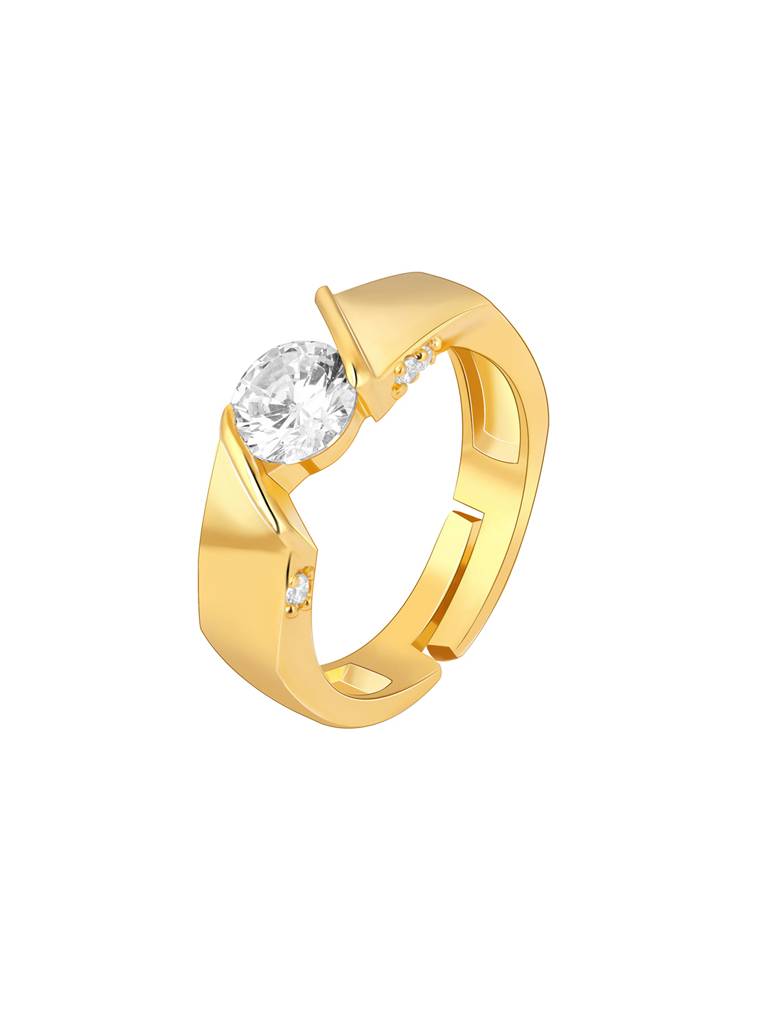 Giva 925 Sterling Silver Golden Stylishly You Ring