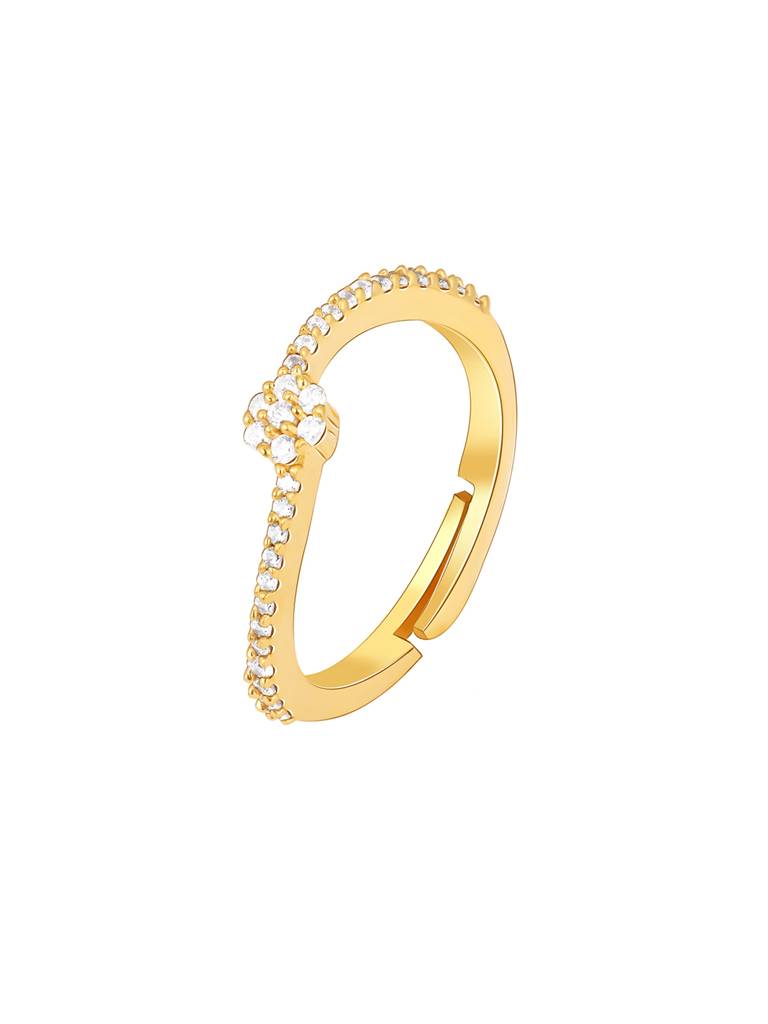 Giva 925 Sterling Silver Golden Mystical Beauty Ring
