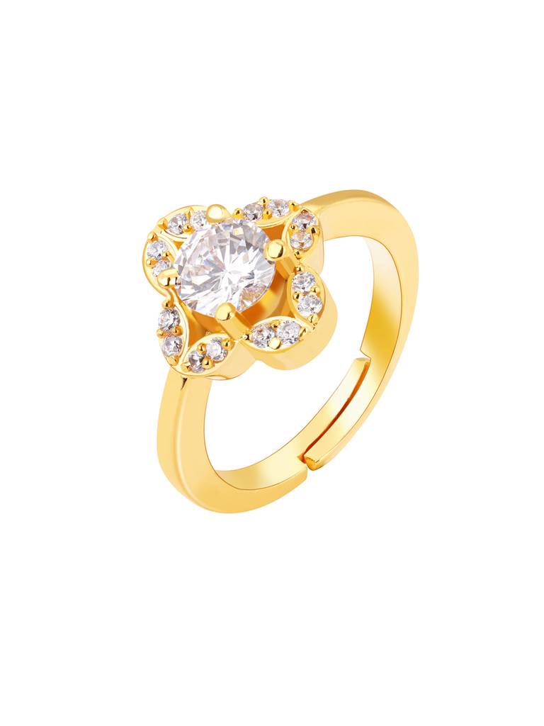 Giva 925 Sterling Silver Golden Bountiful Blossom Ring