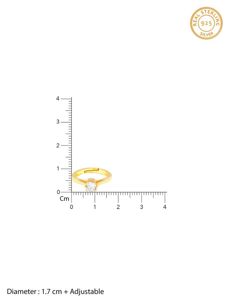 Giva 925 Sterling Silver Golden Etheral Beauty Ring