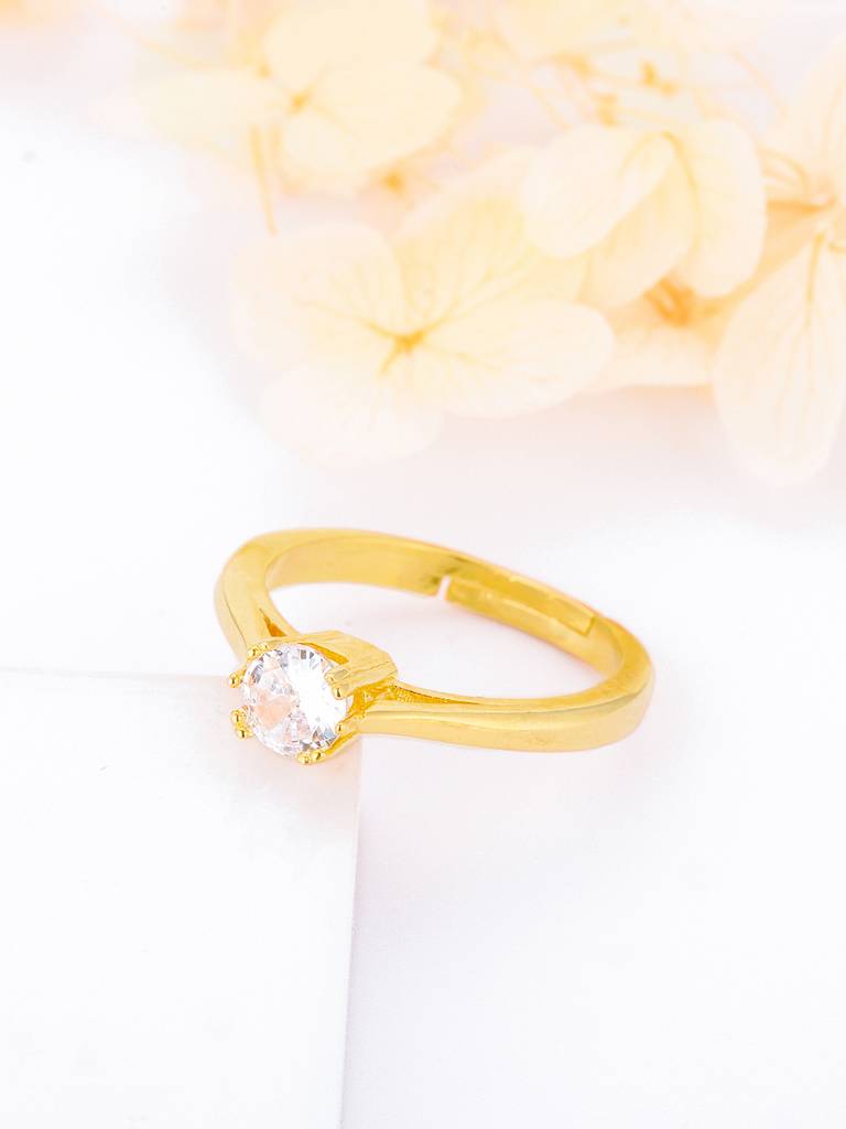 Giva 925 Sterling Silver Golden Etheral Beauty Ring
