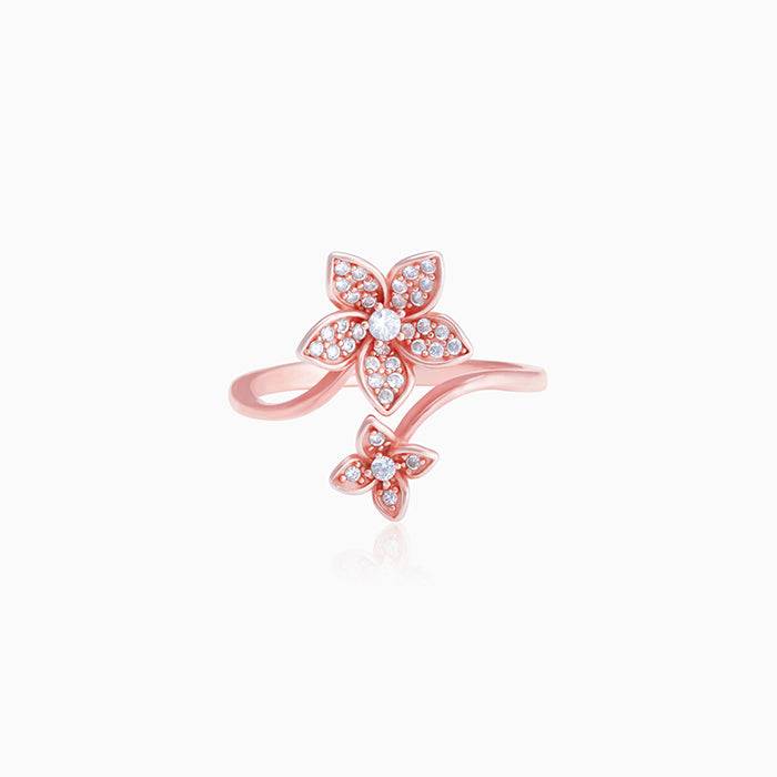 Rose Gold Blooming Flower Ring : R084