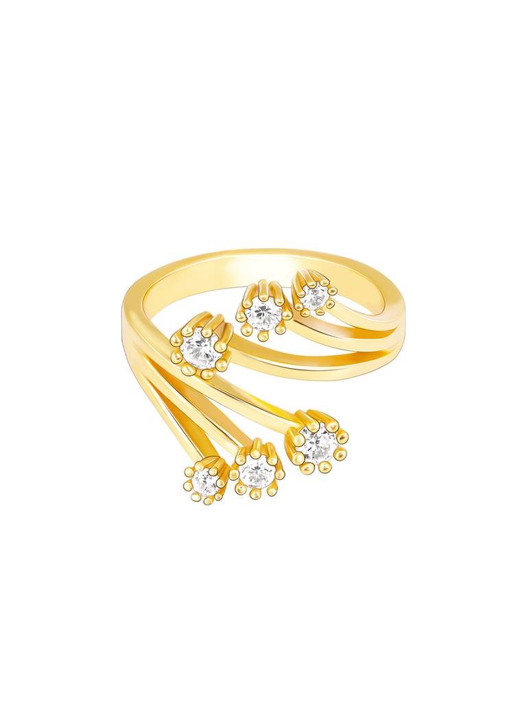 GIVA 925 Sterling Silver Golden Bouquet of Hug Ring