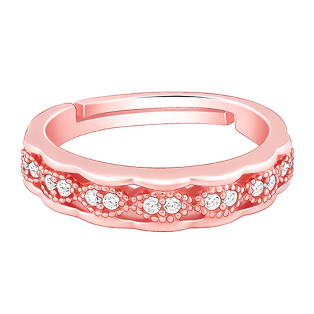 Giva 925 Silver Rose Gold Resplendent Ring Adjustable : R0855