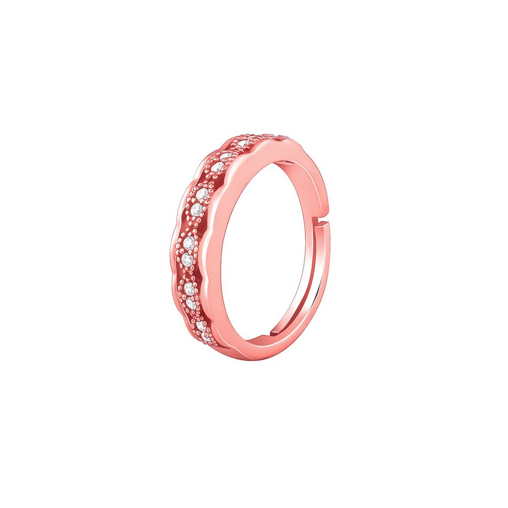 Giva 925 Silver Rose Gold Resplendent Ring Adjustable : R0855
