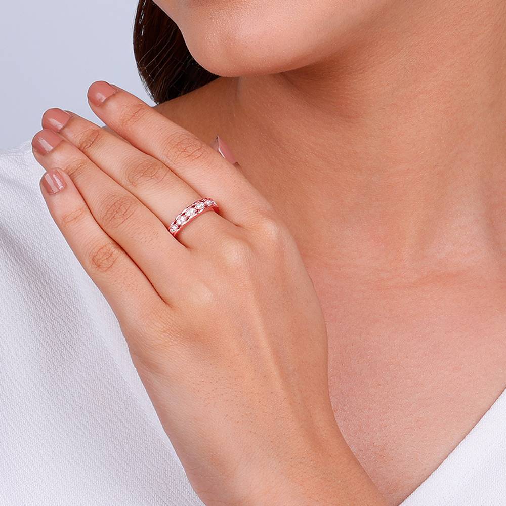 Giva 925 Silver Rose Gold Resplendent Ring Adjustable : R0855