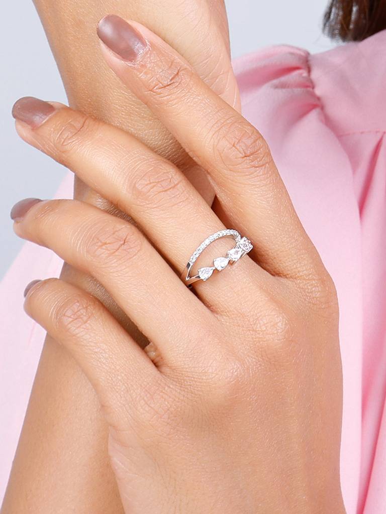 GIVA 925 Sterling Silver Flowers in a Basket Ring