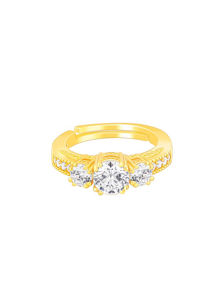 Giva 925 Sterling Silver Golden Eternity Embrace Ring