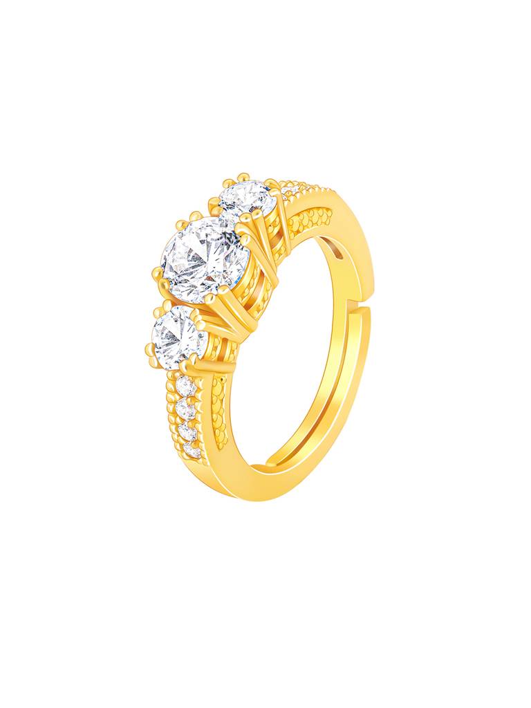 Giva 925 Sterling Silver Golden Eternity Embrace Ring