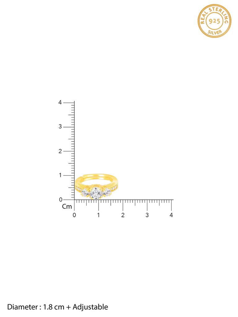 Giva 925 Sterling Silver Golden Eternity Embrace Ring