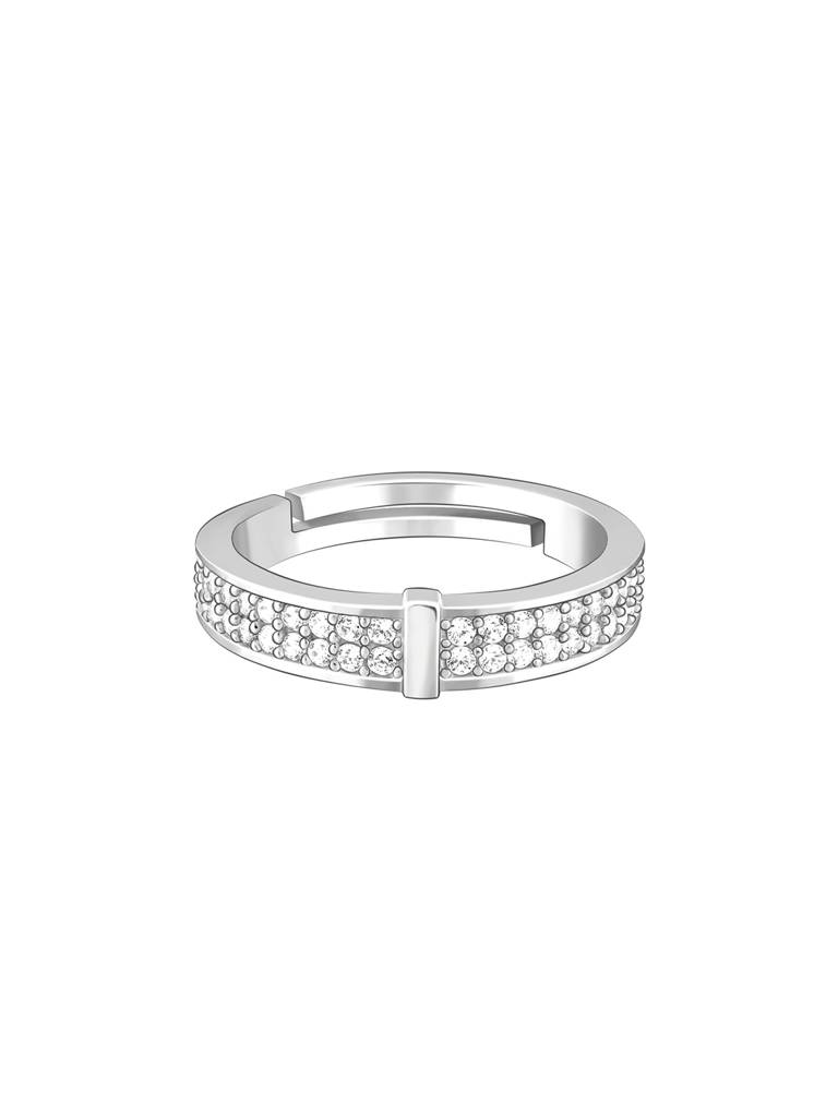 GIVA 925 Sterling Silver Zircon Studded Bling Ring