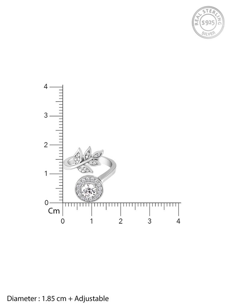 GIVA 925 Sterling Silver Budding Serrate Ring