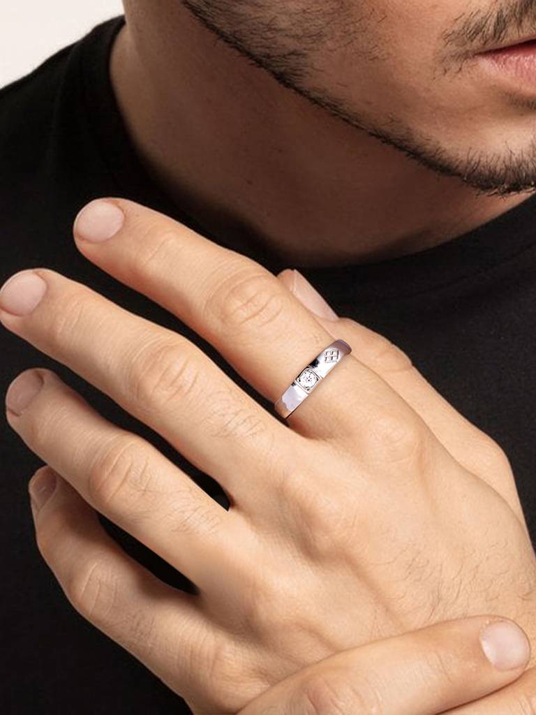 GIVA 925 Sterling Silver Sparkling Ring for Him