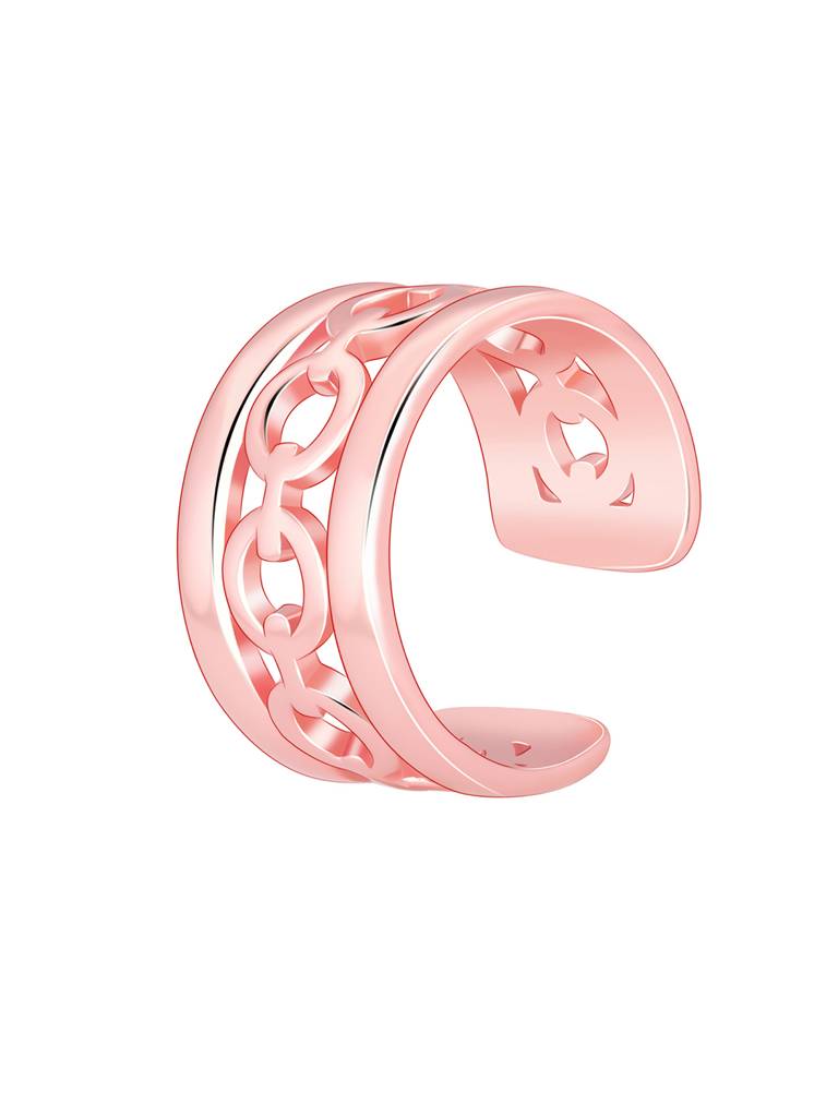 Giva 925 Sterling Silver Rose Gold Encircled Beauty Ring