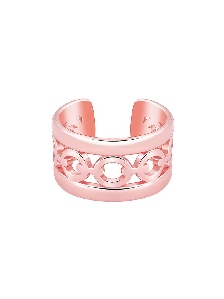 Giva 925 Sterling Silver Rose Gold Encircled Beauty Ring