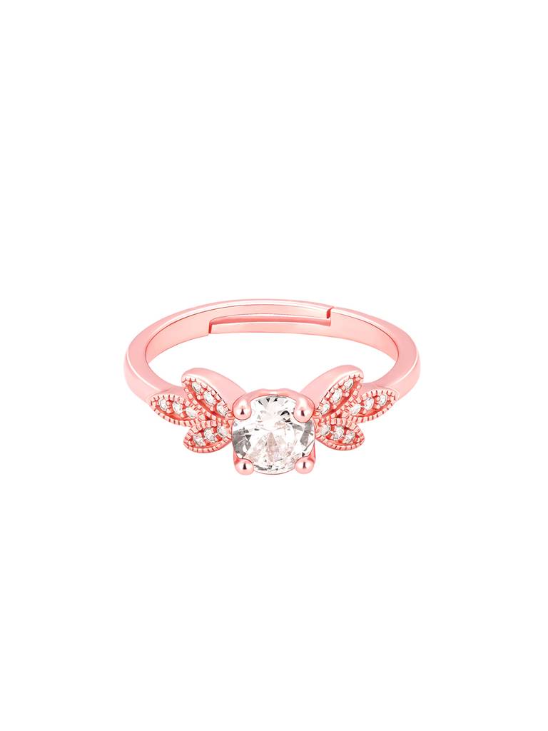 Giva 925 Sterling Silver Rose Gold Dear Flower Ring