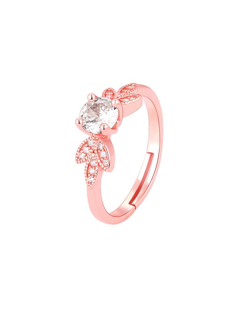 Giva 925 Sterling Silver Rose Gold Dear Flower Ring