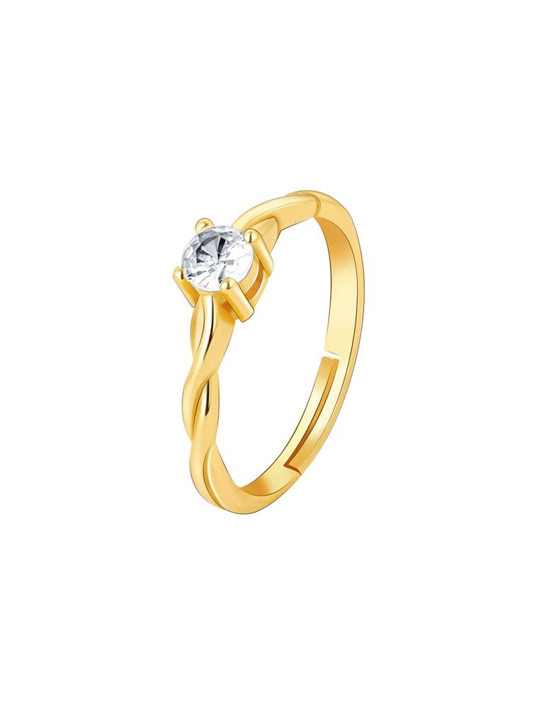 Giva 925 Sterling Silver Golden Swivel Love Ring