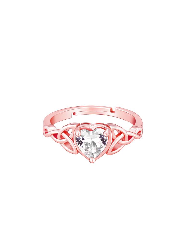 GIVA 925 Sterling Silver Rose Gold I Promise My Heart Ring
