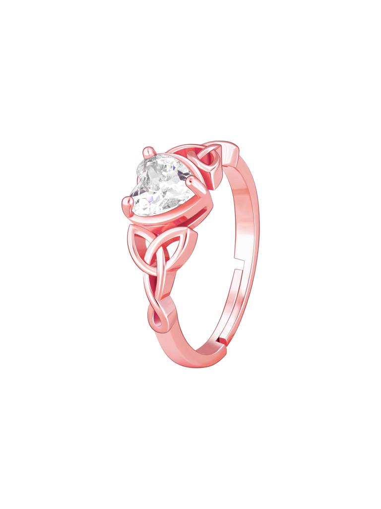 GIVA 925 Sterling Silver Rose Gold I Promise My Heart Ring