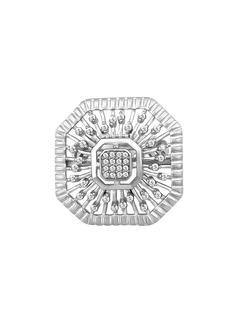 GIVA 925 Sterling Silver Sparkles Octagon Ring