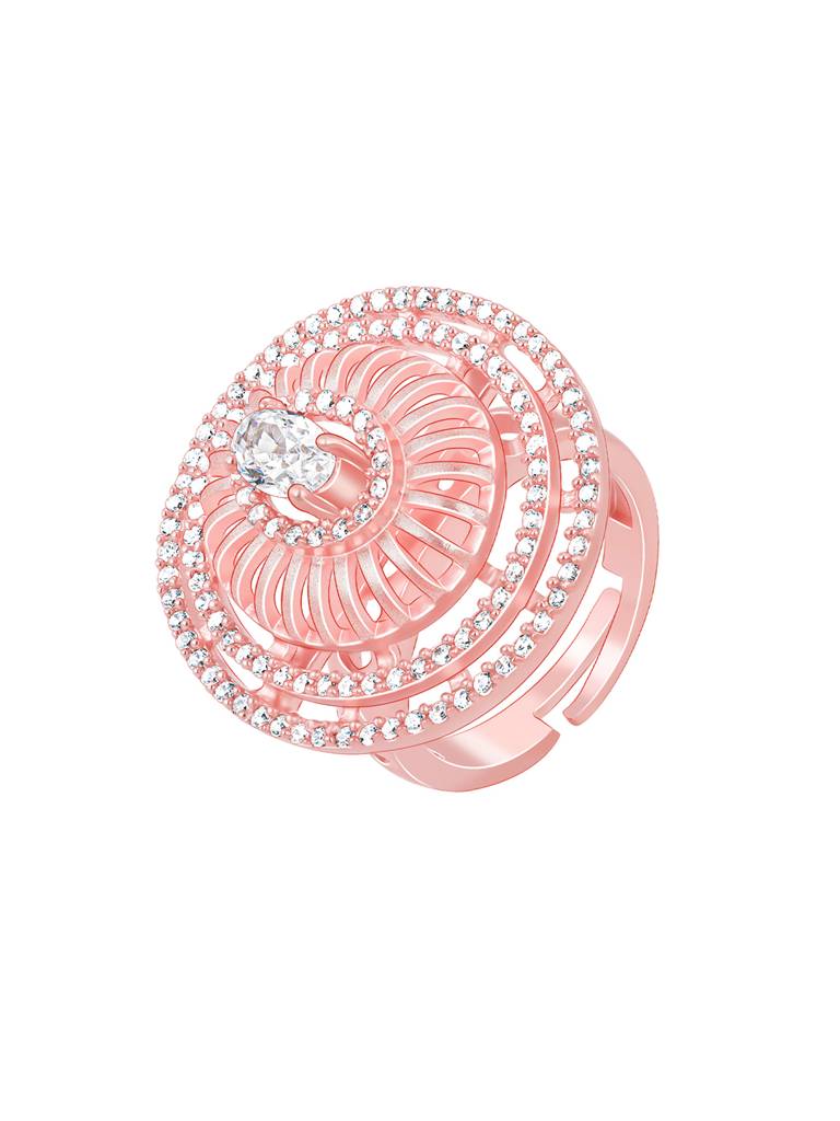 Giva 925 Sterling Silver Rose Gold Lovesome Ring