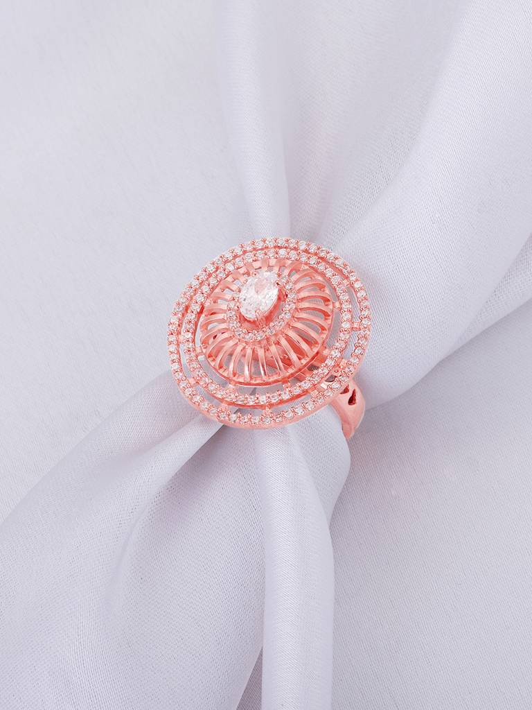 Giva 925 Sterling Silver Rose Gold Lovesome Ring