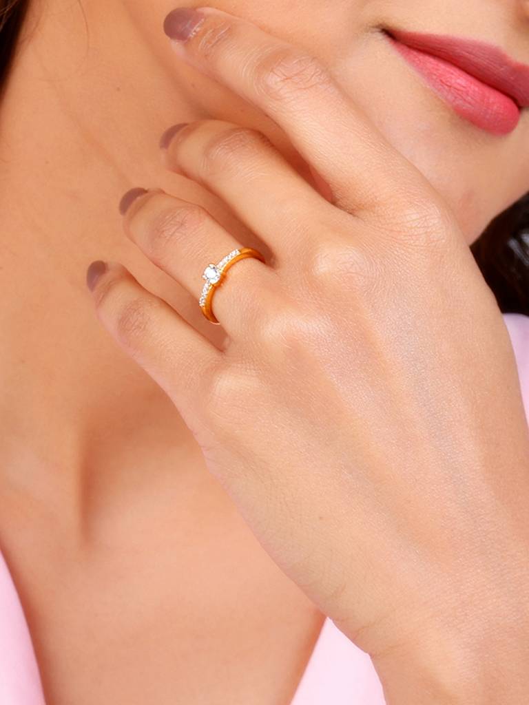 GIVA 925 Sterling Silver Golden Mystical Magic Ring