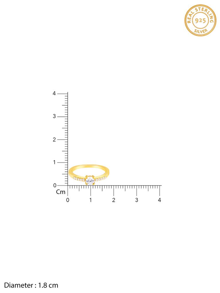 GIVA 925 Sterling Silver Golden Mystical Magic Ring