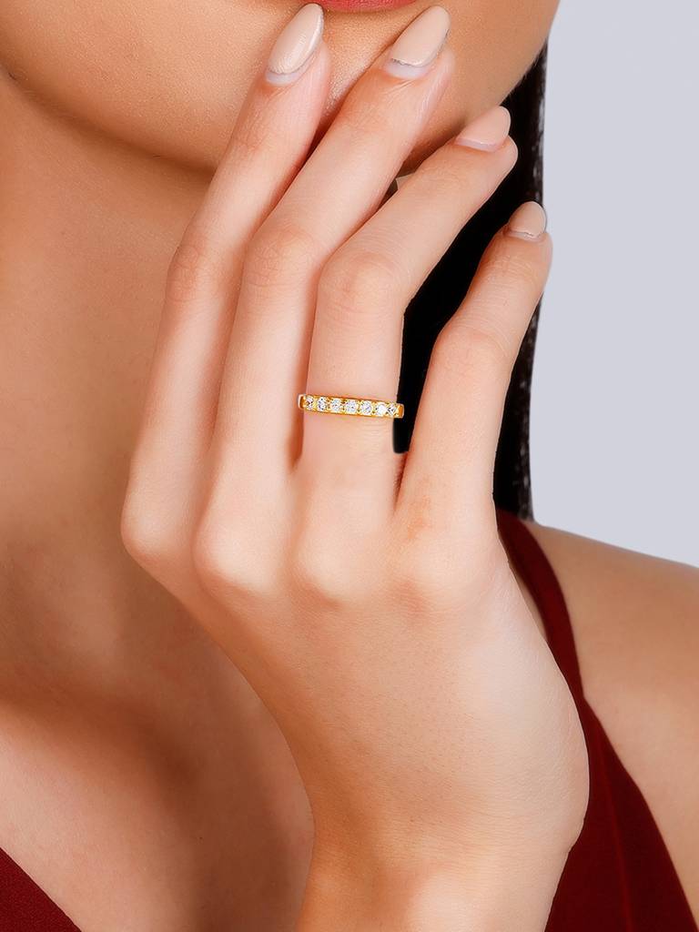 GIVA 925 Sterling Silver Golden Halo of Love Ring