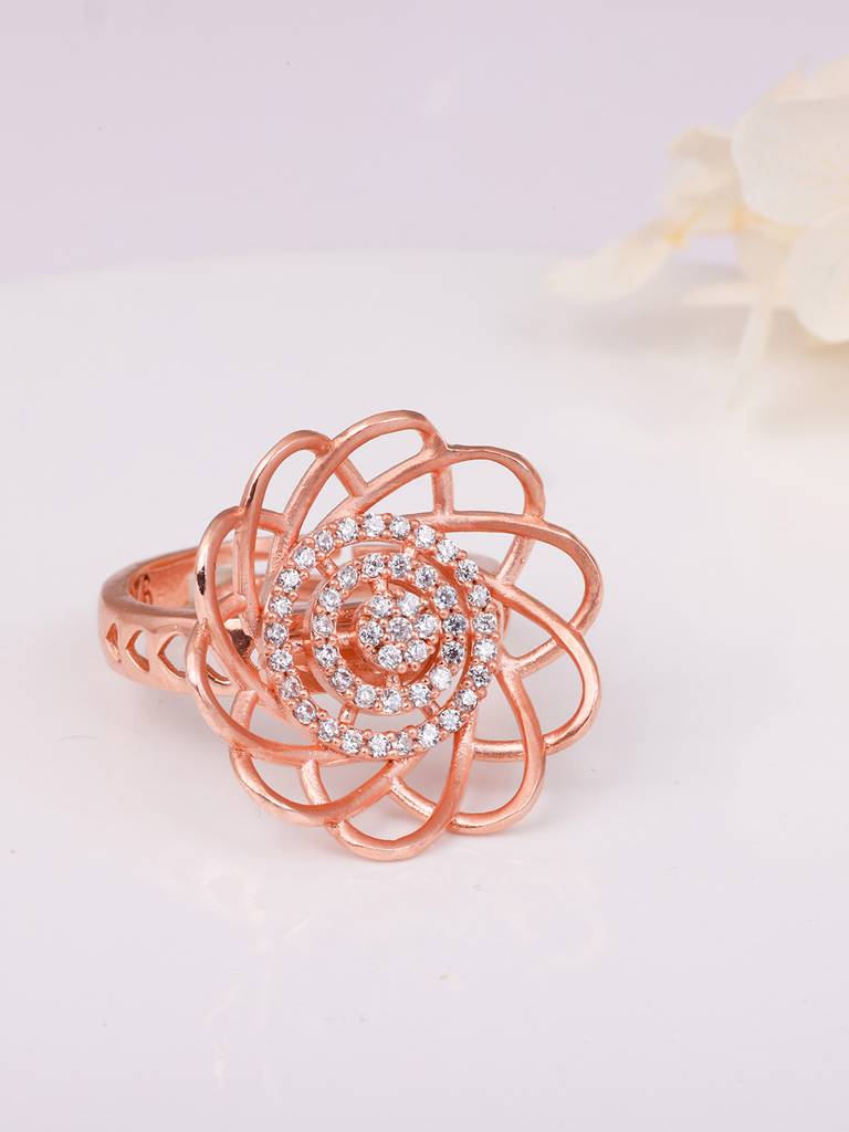 GIVA 925 Sterling Silver Rose Gold Celtic Knot Ring