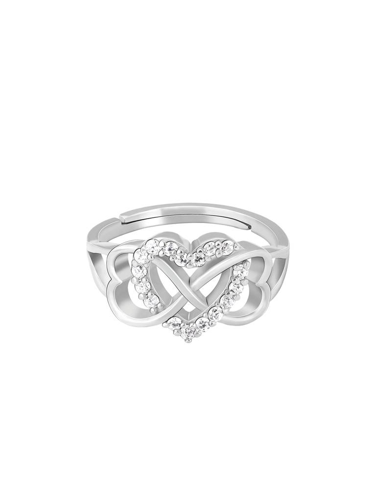 Giva 925 Sterling Silver Heart Knot Ring