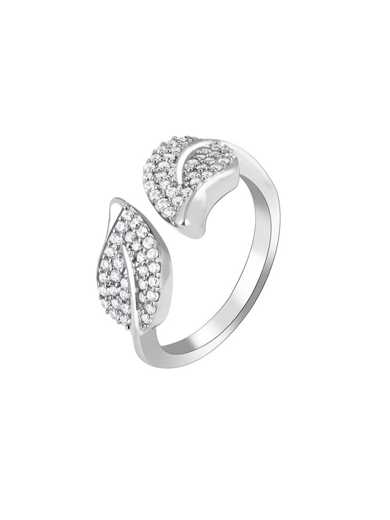 Giva 925 Sterling Silver Double Leaf Ring