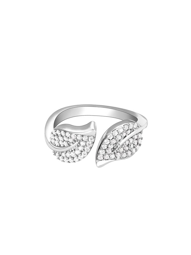 Giva 925 Sterling Silver Double Leaf Ring