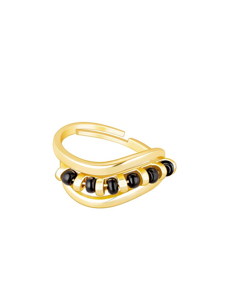 Giva 925 Sterling Silver Golden Assurance Of Love Mangalsutra Ring