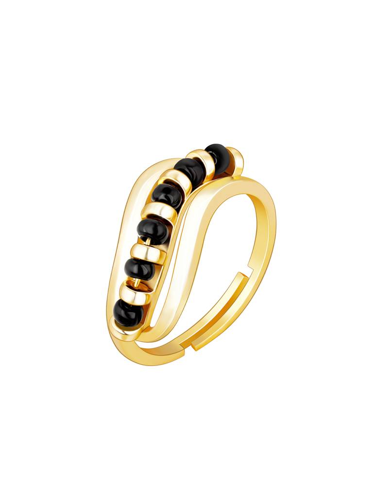 Giva 925 Sterling Silver Golden Assurance Of Love Mangalsutra Ring
