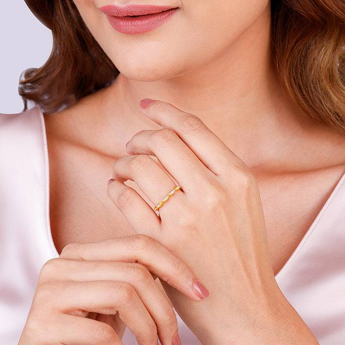 Giva 925 Sterling Silver Golden Aurelian Secret Ring, Fixed Size| Gifts For Women And Girl : R0978