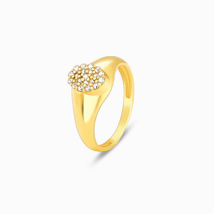 Giva 925 Sterling Silver Golden Regal Ring , Fixed Size| Gifts For Women And Girls | With  : R0979