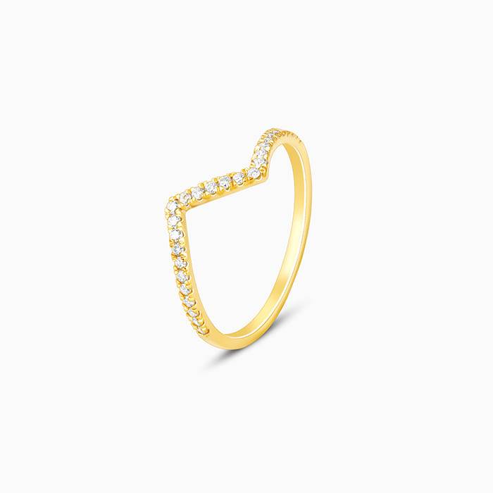 Giva 925 Sterling Silver Golden Powerband Ring , Fixed Size| Gifts For Women And Girls | W : R0980
